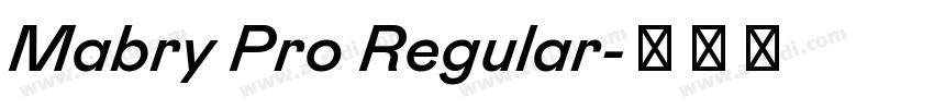 Mabry Pro Regular字体转换